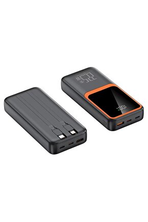 22.5W PD POWERBANK HIZLI ŞARJ DİJİTAL GÖSTERGE QUİCK CHARGE 3.0 TYPE-C TAŞINABİLİR ŞARJ ALETİ 5V-3A
