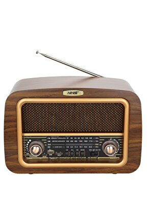 NOSTALJİK RADYO BLUETOOTH SPEAKER ŞARJLI SD KART USB GİRİŞLİ MP3 ÇALAR KABLOSUZ HOPARLÖR