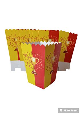 Sarı Kırmızı Kupalı Mısır Kutusu 8 Li Paket