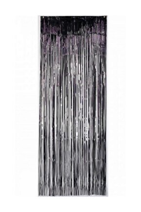 Parti Kutlama Arka Fon Kapı Perdesi - Metalize (90x240cm) Renk Siyah