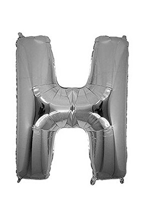 H Harf Silver Folyo Balon Harfli Balon 100 Cm Dev Boy
