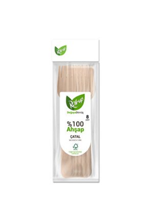 -Up Doğaya Dönüş Ahşap Çatal 8li 2 ADET