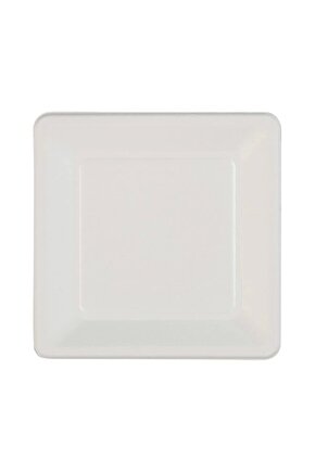Beyaz Kare Karton Tabak 20 Cm 25 Adet
