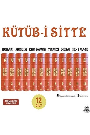 Kütüb-i Sitte  6 Hadis Kitabının Tercümesi (12 KİTAP TAKIM TERMO DERİ LÜX CİLT)