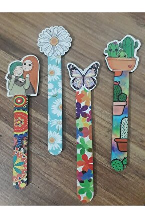 Çiçekler Ve Biz Ahşap Ayraç Seti