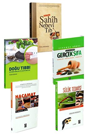 Sağlık Ve Şifa Seti Hacamat Sülük Tedavisi Doğu Tıbbı Sahih Nebevi Tıp 5 Kitap