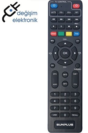 Sunplus Astra Turbo Mini Hd Uydu Orjinal Kumandası