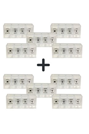 Günlük Ilaç Saklama Kutusu 4 Bölmeli 10 Adet