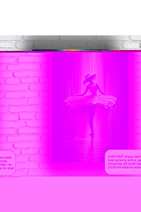 gökkuşağında dans eden kadın mdf tablo retro ahşap poster dekorasyon