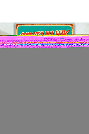 mutluluk bir fincan kahveyle başlar ev kafe mutfak dekorasyon tablo retro ahşap poster