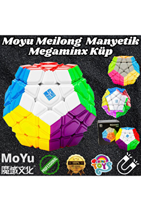 Orijinal MoYu Meilong Megaminx Manyetik Küp - Moyu Speed Cube - Moyu Megaminx Zeka Küpü - Zeka Küpü
