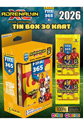 Panini FIFA 365 Adrenalyn XL 2026 Metal Kutu Paketi - Futbolcu Kartları - Trading Oyuncu Kartı - Fif