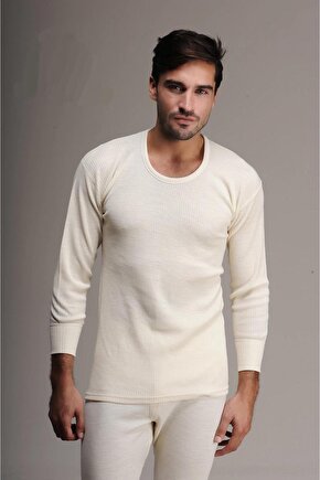 Erkek %100 Yün Uzun Kol Fanila Atlet İçlik 1002E - 2 Adet