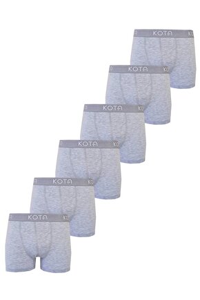 6lı Erkek Likralı Boxer Pamuklu Esnek Rahat Renkli Paçalı