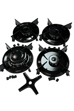 Ankastre Cam Ocak Izgara Takımı Set Üstü Ocak Izgara Takımı Bek Takımı 32 Parça Berat Sogutma