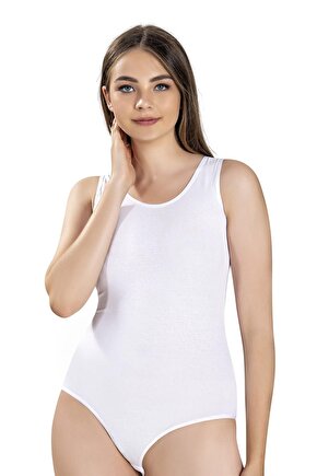 Kadın Geniş Askılı Kancalı Likralı Body 582 - 12 Adet