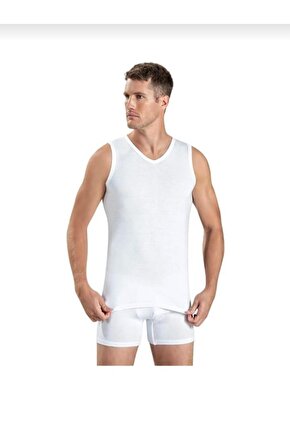 JİBER 123 ERKEK SIFIR KOL V YAKA ATLET TEKLİ