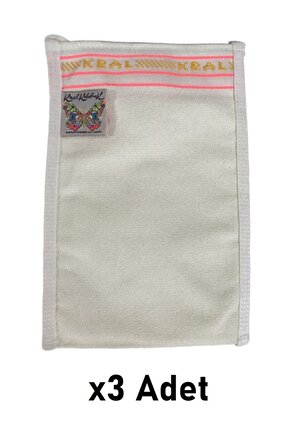 Beyaz Kral Kese Süper Kalın Çok Sert Banyo Hamam Kesesi 3 Adet