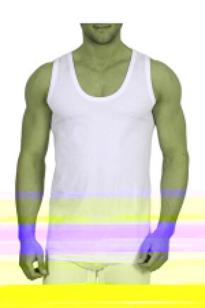 12 Adet Penye Pamuklu Askılı Erkek Atlet Beyaz