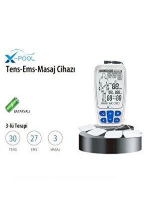 Lı Şarj Edilebilir Bataryalı Dijital Tens,ems, Masaj CihazıX-pool R-c4a 2 Kanal