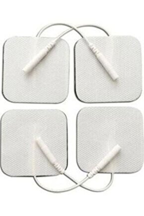 Soketli Elektrot 5*5 Cm Ems Tens Cihazı Pin Girişli Elektrod , 1 Paket = 4 AdetKablolu 
