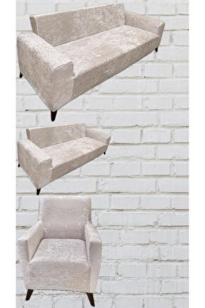 321 Parlak Kadife Giydirme Koltuk Örtüsü(NATÜREL)