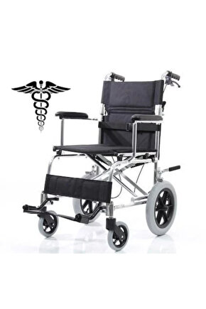 Refakatçı Ayak Destekli Tekerlekli Sandalye | Katlanabilir ve Güvenli Taşıma Çözümü
