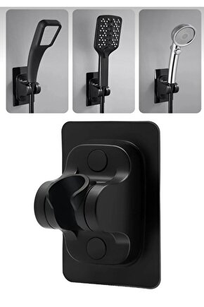Duş Başlığı Tutucu Ayarlanabilir 120 Derece Oynar Güçlü Yapışkanlı Suya Dayanıklı El Duşu Tutucu
