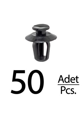 Citroen Berlingo Peugeot 206 Partner için Kapı Çıta Yan Pervaz Klips Siyah - 50 Adet