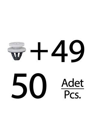 Renault Clio 2, Megane 1, Trafic 2 için Döşeme Klipsi- 50li