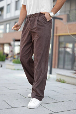 Erkek Kadife Baggy Pantolon