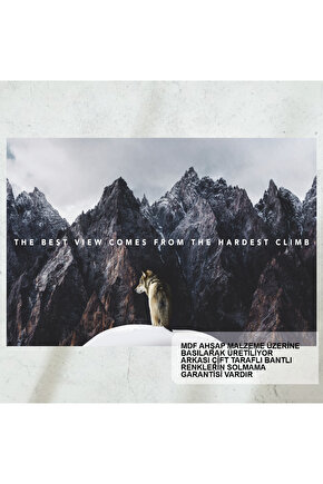 en iyi görenler en yükseğe çıkanlardır cesaret verici motivasyon sözleri retro ahşap poster