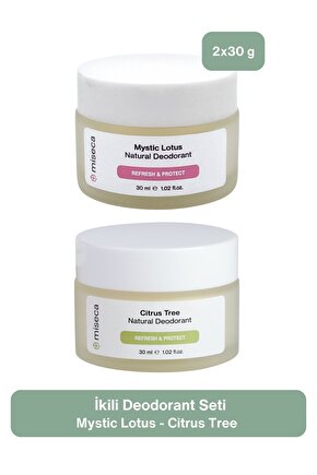 İkili Doğal Deodorant Seti | Mystic Lotus - Citrus Tree