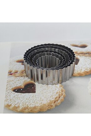 Narkalıp Yuvarlak Küçük Tırtıklı Kurabiye Kalıbı 6 Lı