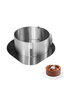 Ayarlanabilir Yuvarlak Kek Kalıbı ve Altlık  8cm