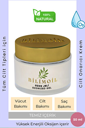 Yüksek Enerjili Jel formunda Tetra Ozon yağı saç, cilt ve vücut bakımı için 50 ml