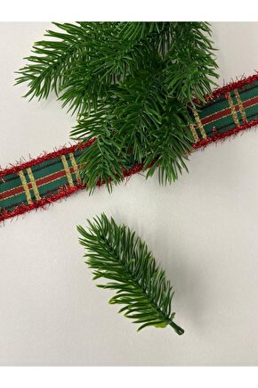 Yeşil 10lu Çam Dalı Seti Yılbaşı ve Noel Süsü, Şık Dekorasyon Aksesuarı