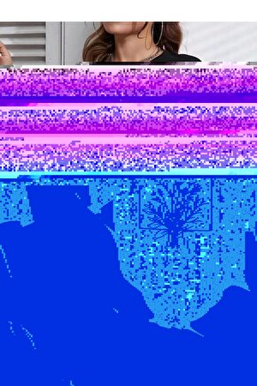 Baskılı Kadın T-shirt - Siyah