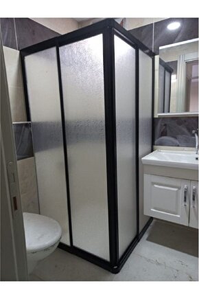 90*90 SİYAH KÖŞE MİKA DUŞAKABİN