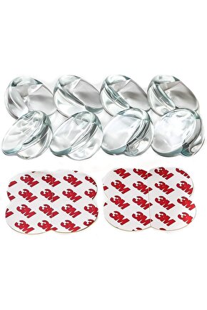 4lü Silikon Şeffaf Köşe Koruyucu