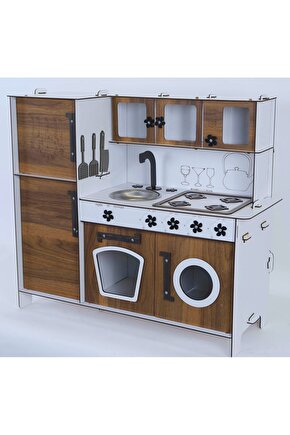 Ahşap Oyuncak Mutfak Buzdolaplı