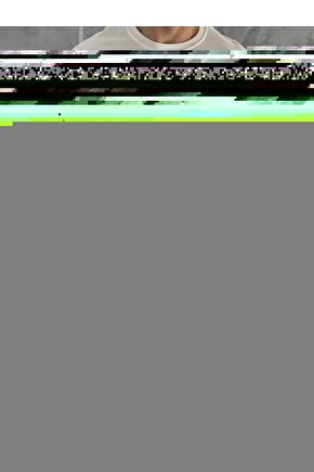 Unisex Bisiklet Yaka Baskılı Oversize T-Shirt - Beyaz