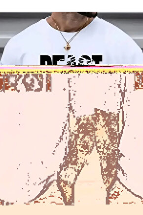 Eşsiz Baskı Tasarımlı Şık Büyük Beden Erkek Tişörtü - Rahat Polyester, Makinede Yıkanabilir, Yuvarla