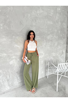 Ayrobin Oversize Kadın Pantalon - Mint Yeşili