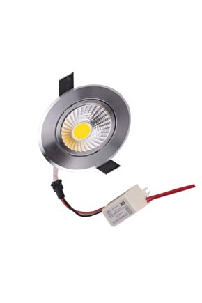 5 Watt Cob Led Spot Armatür Krom Kasa Trafolu Led Spot Aydınlatma