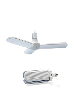Pervane Şeklinde Katlanabilir-açısı Ayarlanabilir 45w Beyaz Led Ampul