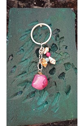 Doğal Taş Akik Anahtarlik Nazara Karşı Koruma ve Topraklanma Taşı