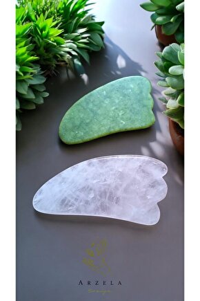 Doğal Taş Yesım Tası Gua Sha Masaj Tası