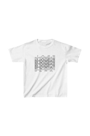 Unisex Çocuk Baskılı T-Shirt - Beyaz