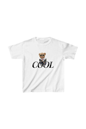 Unisex Çocuk Baskılı T-Shirt - Beyaz